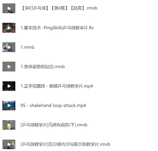 乒乓球教程：初学者全方面入门学习