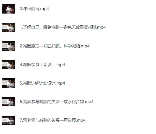 《做自己的减脂营养师》视频课程：科学减肥减脂