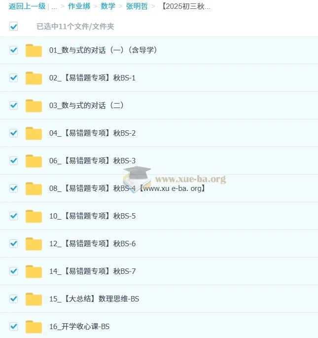 张明哲初中数学初三秋上数理思维自主学习课程（2025年4期）