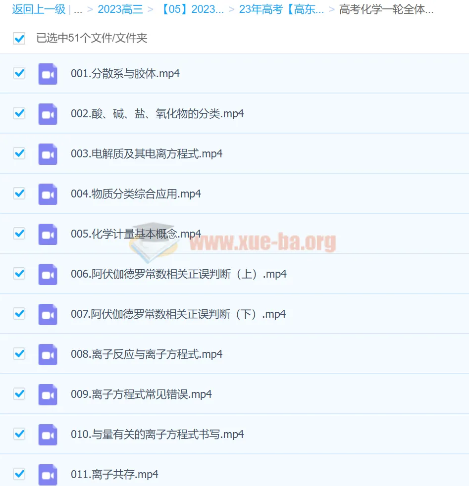 高东辉2023年高考化学一轮课程:112讲知识视频更新