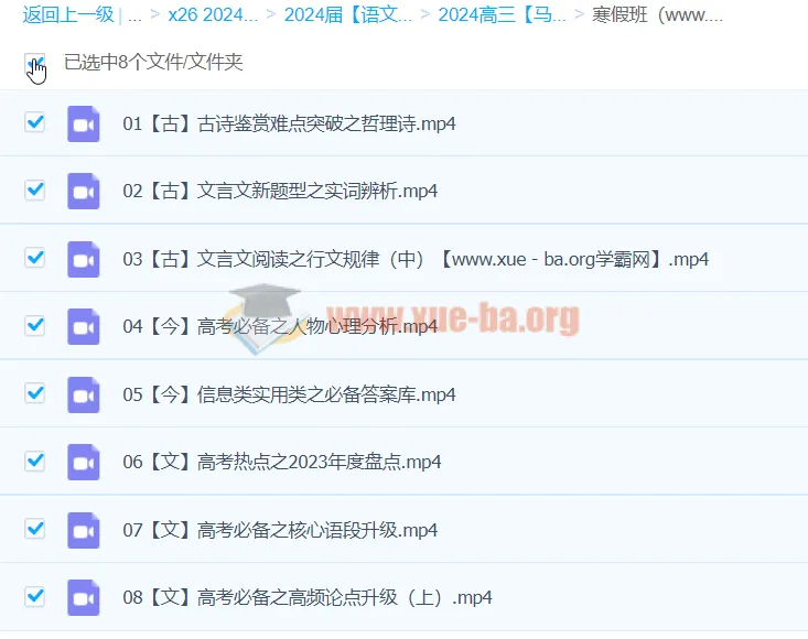 高三高考语文马一鸣寒假班