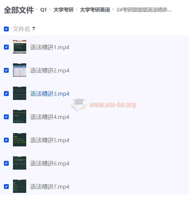2024考研英语颉斌斌语法精讲课程