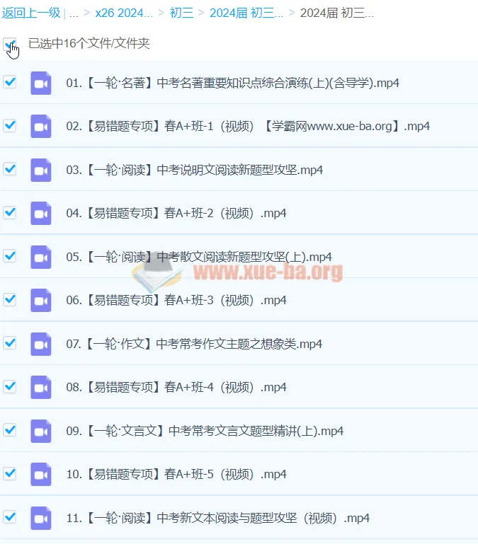 2024初三中考语文何铮铮寒假班