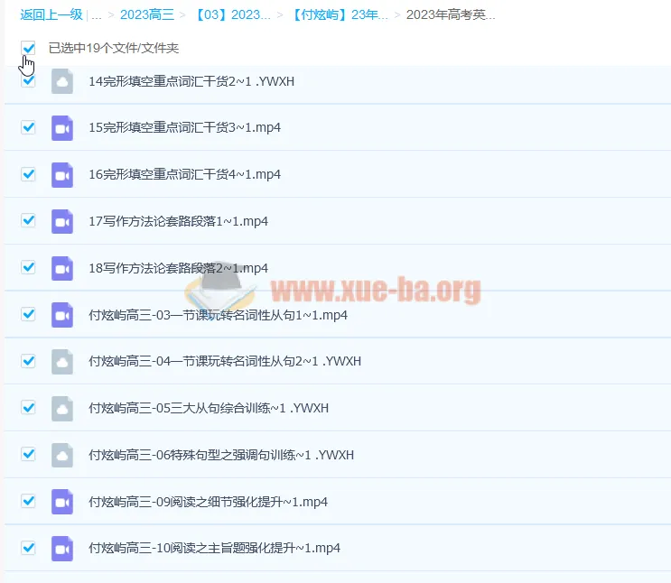 付炫屿2023年高考英语全程班
