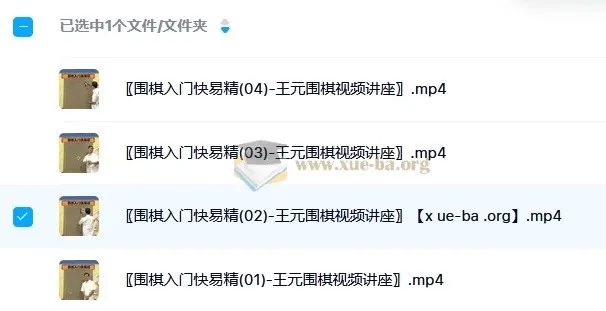 《围棋入门快易精》——王元围棋视频讲座