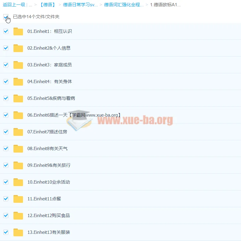 德语词汇强化全程班（A1 - B2）