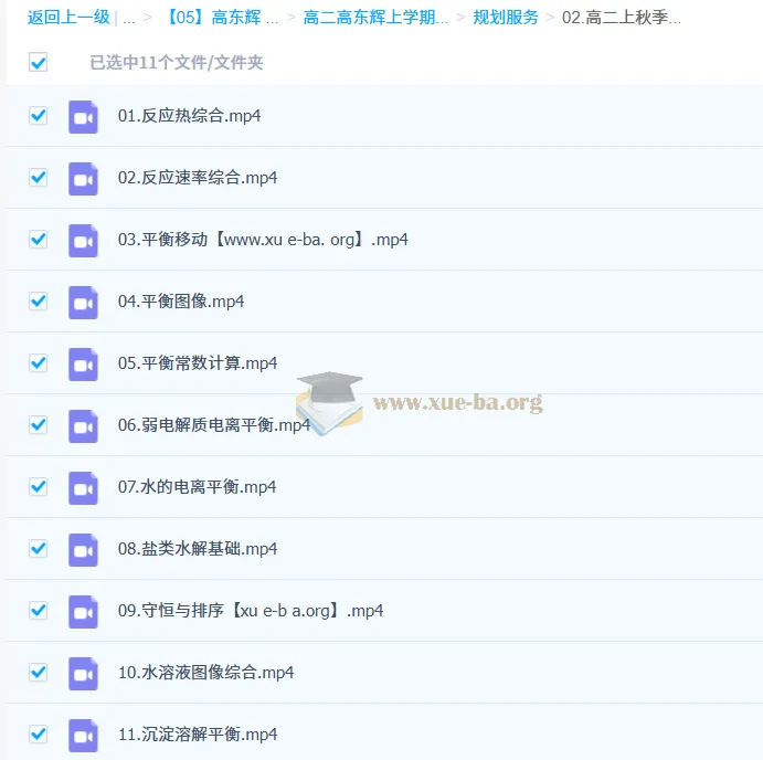 高东辉高中高二化学上学期课程