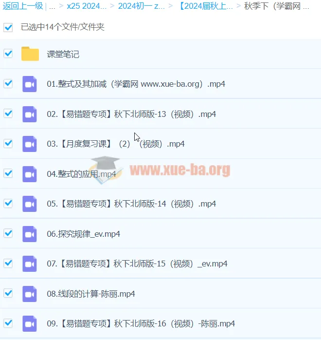 初一数学北师大版2024A+秋季班下（陈丽）