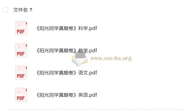阳光同学小升初语文、数学、英语、科学真题卷
