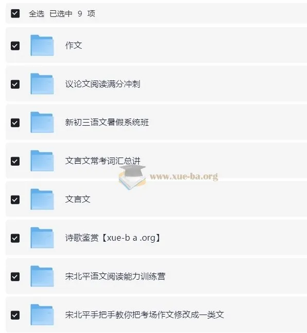 猿辅导初中语文全国通用视频课程合集