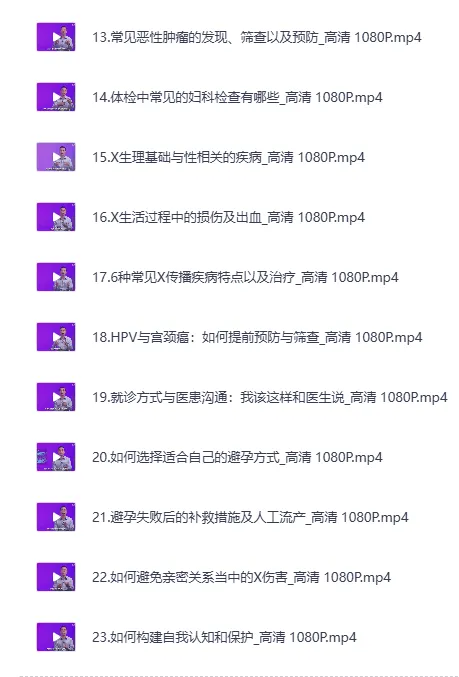《六层楼先生 - 女性健康通识课》（完结）