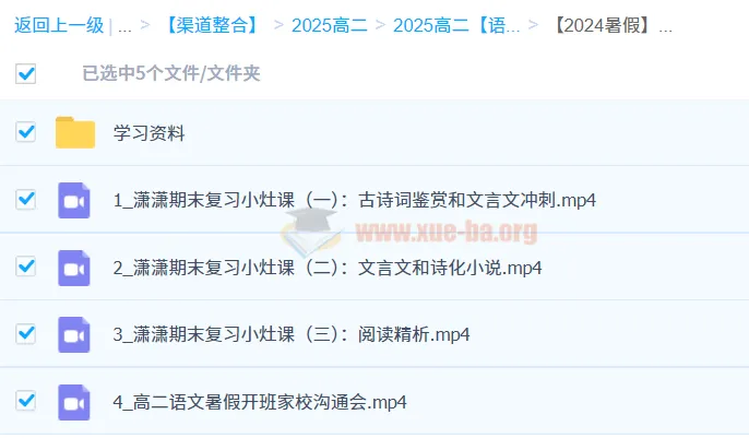 2024暑假高二语文学习成长与规划系统1期