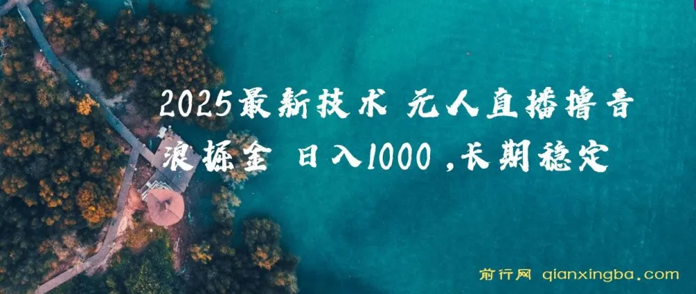 2025抖音无人掘金项目揭秘：纯无人直播撸音浪，当天见收益