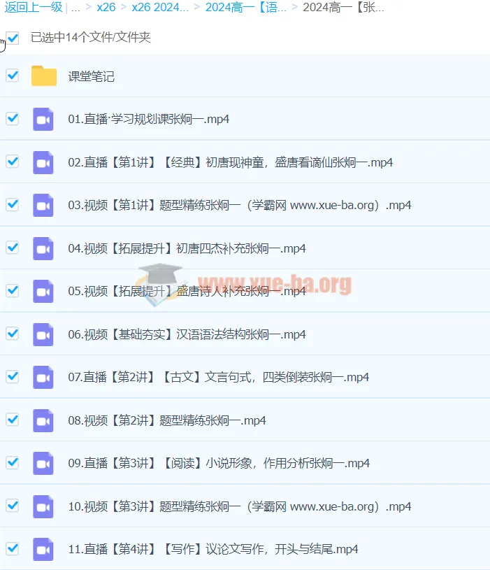 张炯一 2024 高一语文寒假班课程