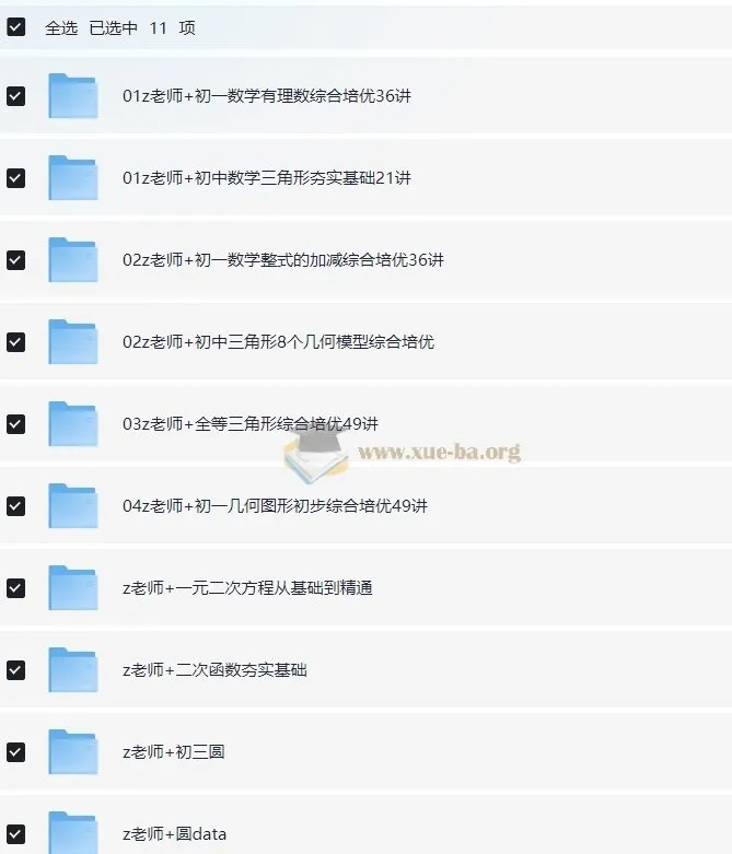 老Z讲数学:初中数学专项提升课程