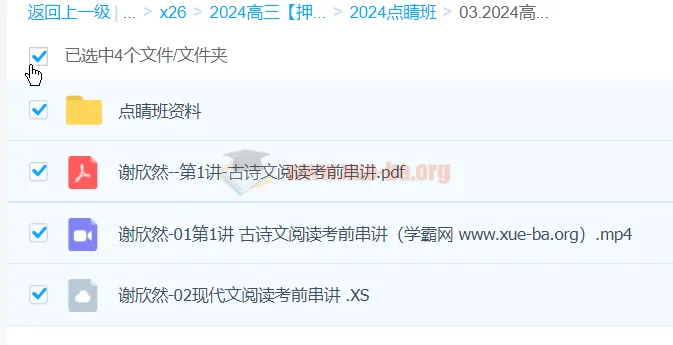 谢欣然2024高三高考语文押题点睛班