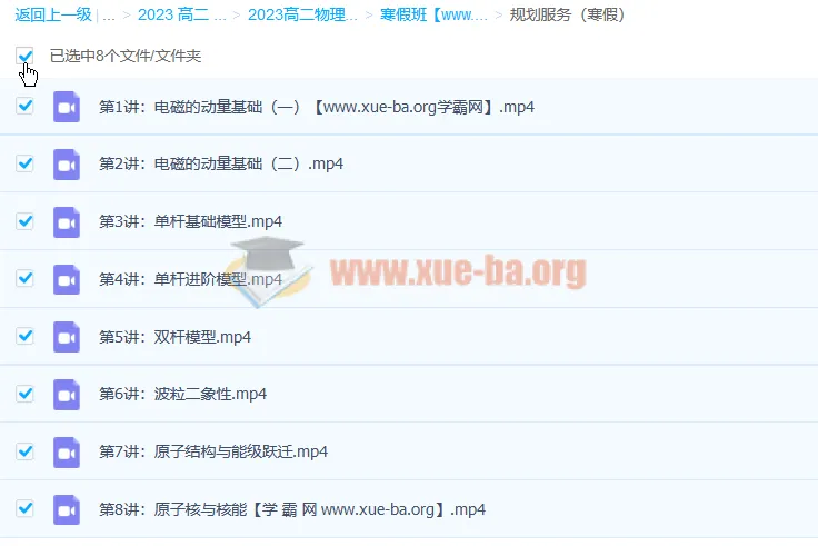 赵星义高二物理寒假班课程