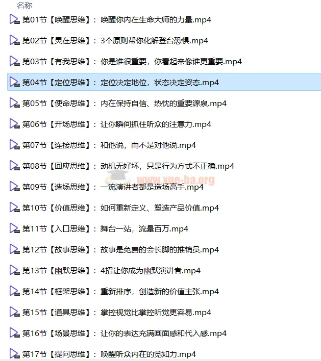 《如何成为很厉害的演讲高手?》课程