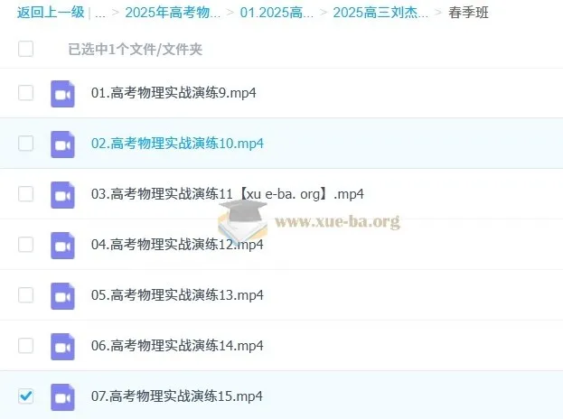 2025高三高考物理刘杰课程