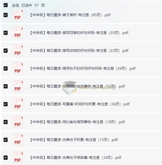 小学语文必备作文晨读资料合集