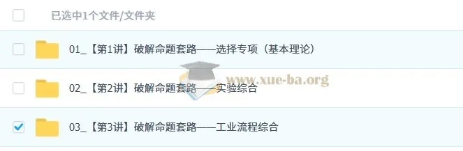 冯琳琳高三高考化学密训班