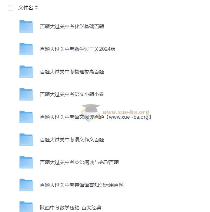 中考语文、数学、英语、物理、化学《百题大过关·基础百题》