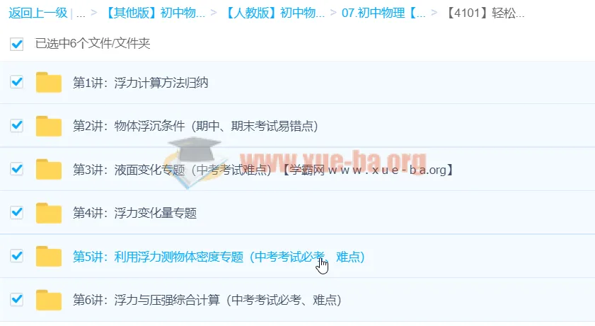 初中物理：轻松搞定浮力各种计算题型