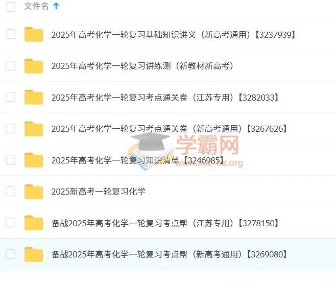 2025新高考化学一轮复习资料合集