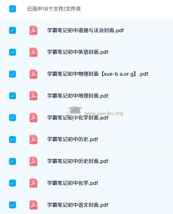 2023 - 2024版初中学霸笔记