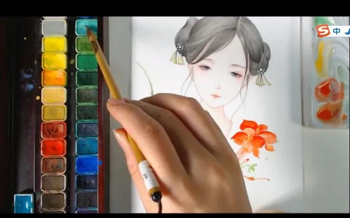 古风水彩人物绘画33讲:从入门到精通