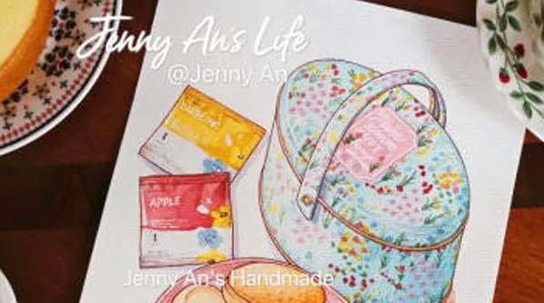 Jenny An水彩插画中级复古包装系列课程