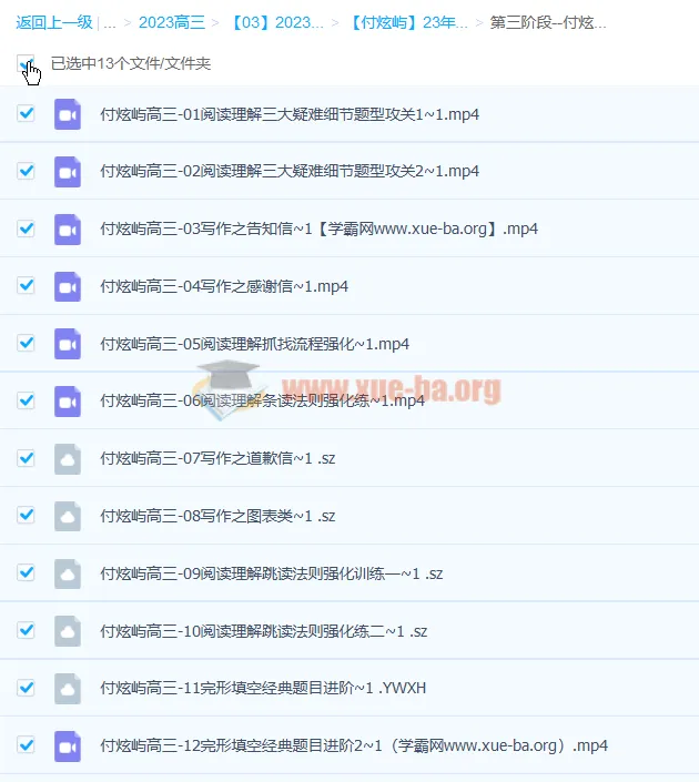付炫屿2023高三高考英语第三阶段课程