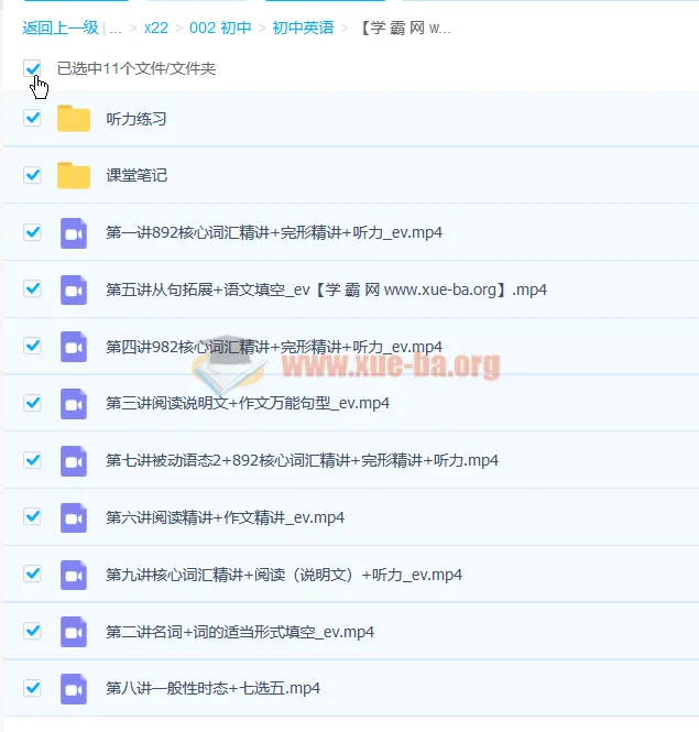 毕玉琪初三英语暑假班课程（9讲带讲义）