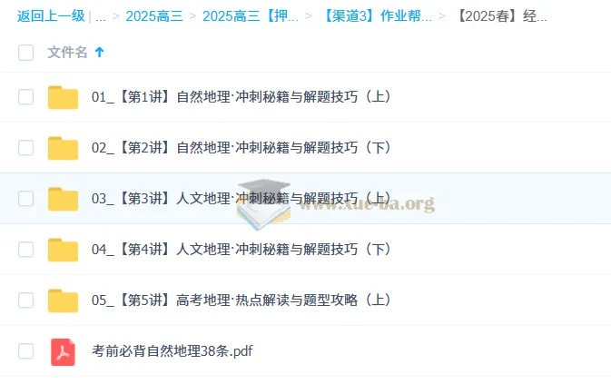 孙国勇高三高考地理密训班