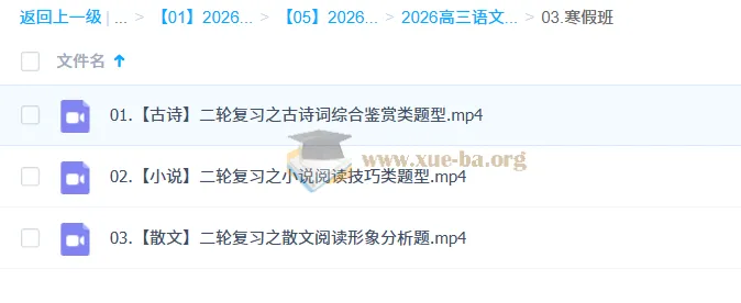 马昕高三高考语文二轮寒假班