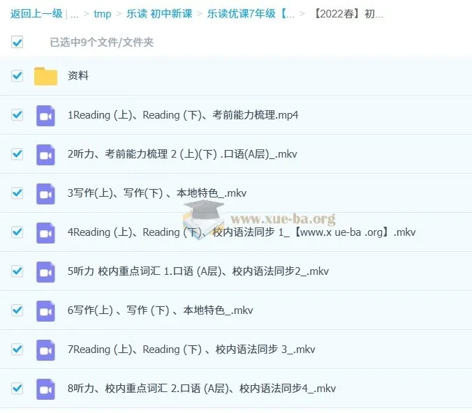 2022 春初一英语（全国人教）春季目标 S 课程 - 武世昌