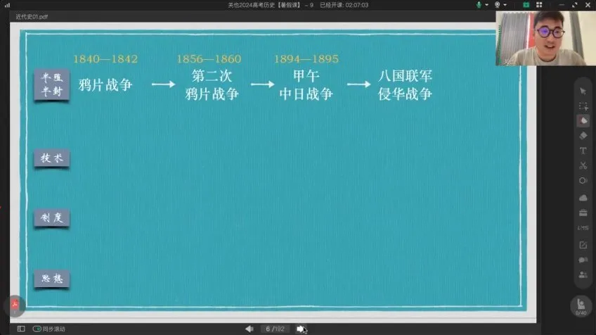 关也2024高考历史全程班：暑假+秋季+寒假+春季冲刺