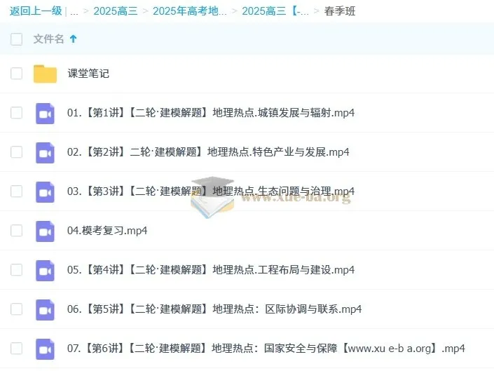 2025高三高考地理王群地理全四季课程