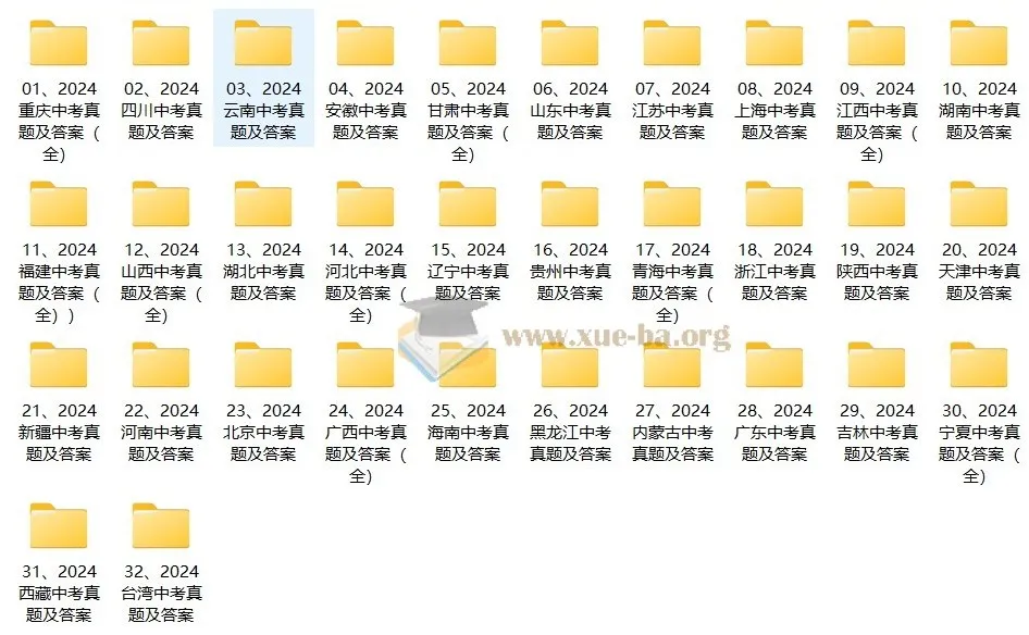 2024全国各省市地区中考真题及答案