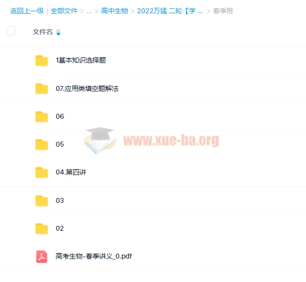 万猛2022届高考生物二轮复习寒春联报:寒假班真题演练与春季班课程