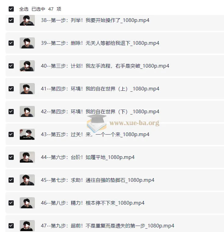 小学、初中、高中生及家长必看：《高效学习之路》47节课