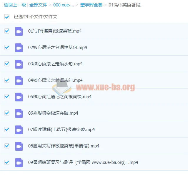 董宇辉高中英语暑假卓越班课程
