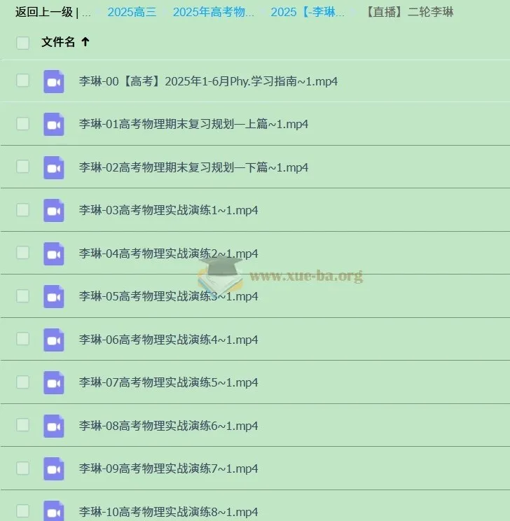 2025高三高考物理二轮课程 - 李琳