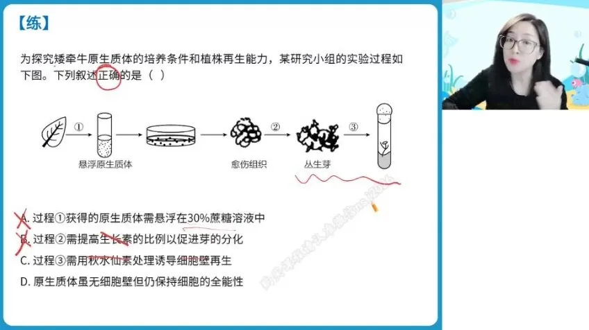高二生物寒假特训班：周云A+基因工程与细胞工程专题突破