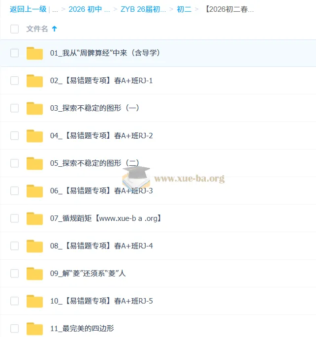 【2026初二春上】初中数学数理思维自主学习·RJ·A+（一期）课程 - 赵岩