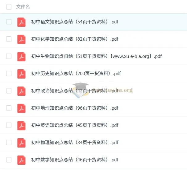 火遍抖音的初中全科知识点汇总干货资料