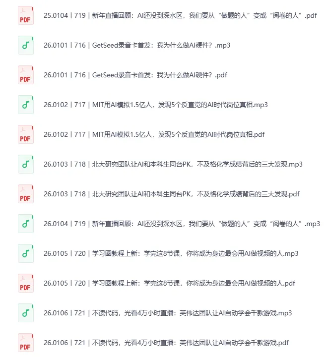 《得到快刀广播站2026年（含2024 - 2025）AI学习圈》
