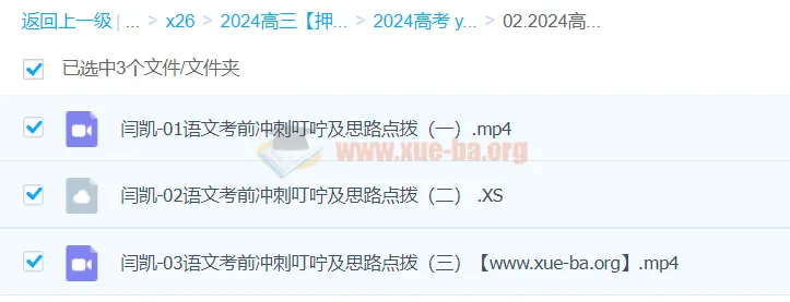 闫凯2024高三高考语文押题冲刺班