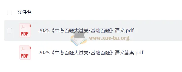 2025中考语文·百题大过关(基础百题)