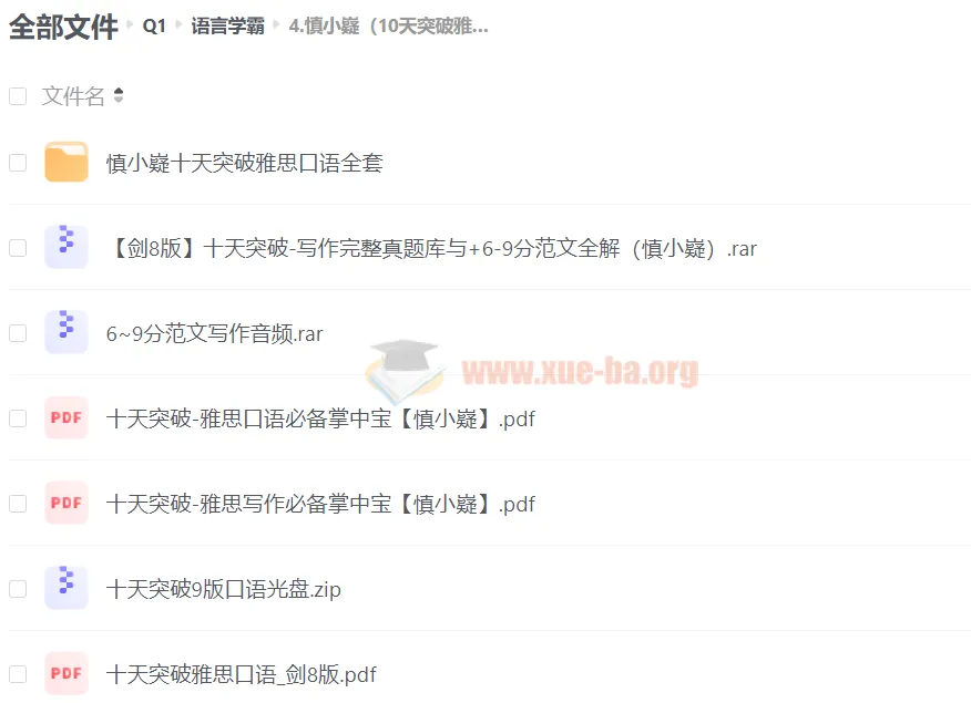 慎小嶷《10天突破雅思口语、写作》